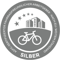 ADFC-Siegel Fahrradfreundlicher Arbeitgeber in silber
