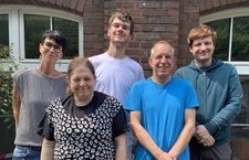 Susanne Balke-Rupenus (links) mit der Gruppe: Marina Hoff, Simon Lepping, Marco Padberg und Pascal Herrmann.