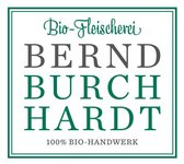 Text: "Bio-Fleischerei Bernd Burchhardt, 100% Bio-Handwerk".