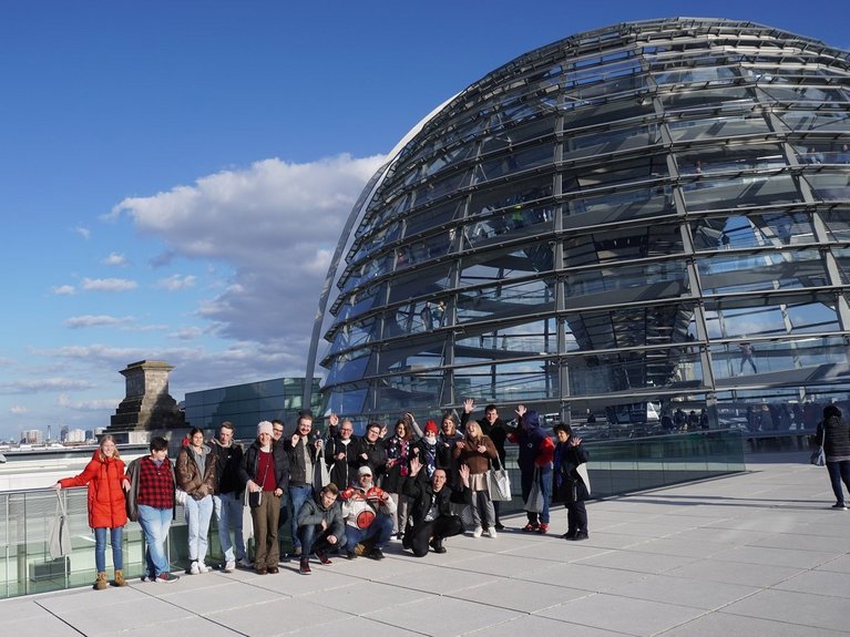 Nach dem Besuch im Bundestag ging es zur Kuppel des Reichstags.