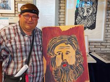 Uli Briehn hat das Werk von Otto Pankok gut gefallen. Er hat es in seiner eigenen Art nachgemalt.