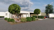 Die Stiftung Wohlfahrtspflege NRW fördert den Bau eines inklusiven Cafés. 
 Visualisierung: otte - nöcker - planung