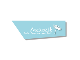 hellblaues Logo mit dem Schriftzug Auszeit