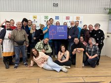 Gemeinsam aktiv beim Social Day: Klient:innen und Mitarbeitende von Westnetz.