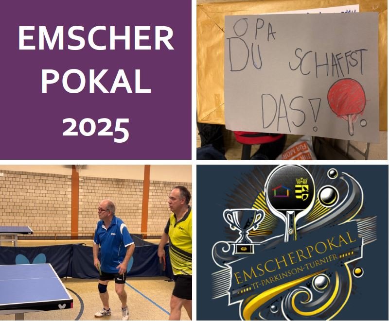 Collage mit Logo und Foto zum Tischtennis-Turnier Emscherpokal