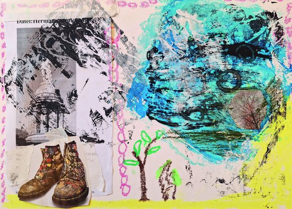 Bilder kleben und malen