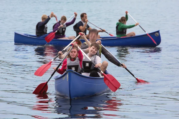 Boote der Kanu-AG auf dem Baldeneysee.