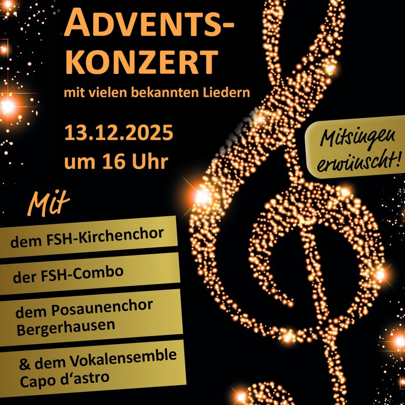 Plakat für das Weihnachtskonzert